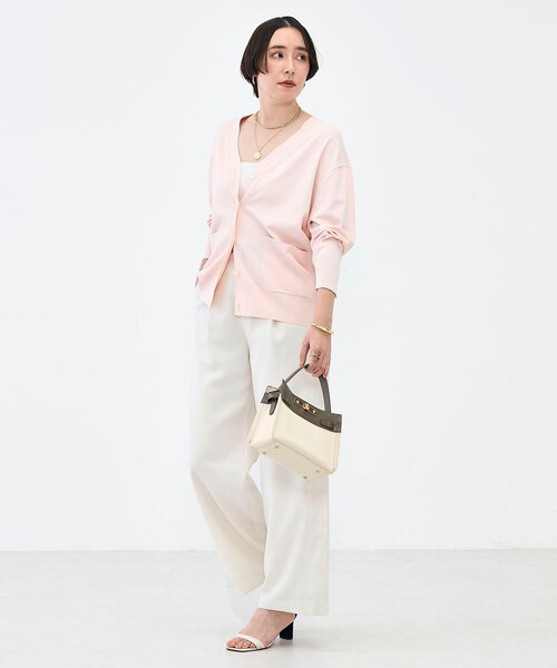 NOLLEY’S Sophi（ノーリーズソフィ）の「《手洗い可能》マルチファンクションVネックカーディガン（カーディガン/ボレロ・レディース・ベビーピンク/サックスブルー/オフホワイト・38）」の22枚目の写真