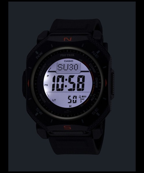 PRO TREK（プロトレック）の「Climber Line（クライマーライン） / タフソーラー / PRG-69-4JF（デジタル腕時計・メンズ・オレンジ・FREE）」の4枚目の写真