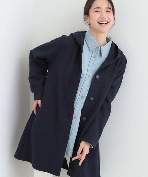 SHOO・LA・RUE（シューラルー）の「【S-LL】体型をカバーしながらスマートに魅せる。ストライプジャカード コーディガン（その他アウター・レディース・グレー/ネイビー/ナチュラル・04/03/02/01）」の3枚目の写真