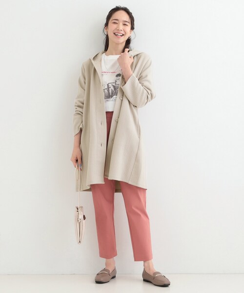 SHOO・LA・RUE（シューラルー）の「【S-LL】体型をカバーしながらスマートに魅せる。ストライプジャカード コーディガン（その他アウター・レディース・グレー/ネイビー/ナチュラル・04/03/02/01）」の14枚目の写真