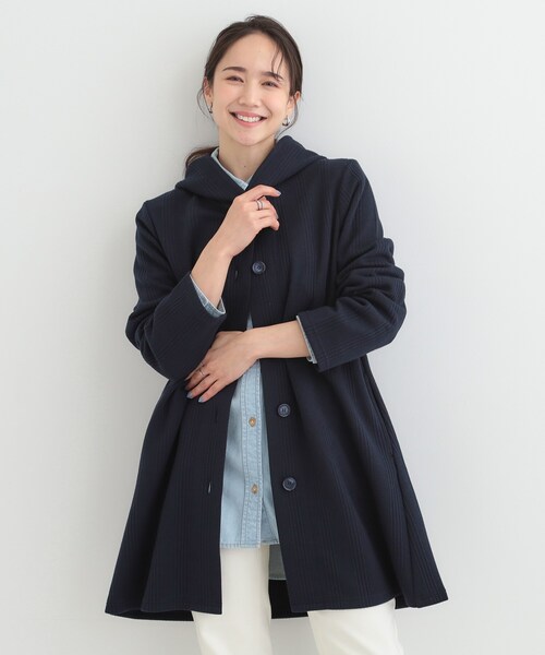 SHOO・LA・RUE（シューラルー）の「【S-LL】体型をカバーしながらスマートに魅せる。ストライプジャカード コーディガン（その他アウター・レディース・グレー/ネイビー/ナチュラル・04/03/02/01）」の8枚目の写真