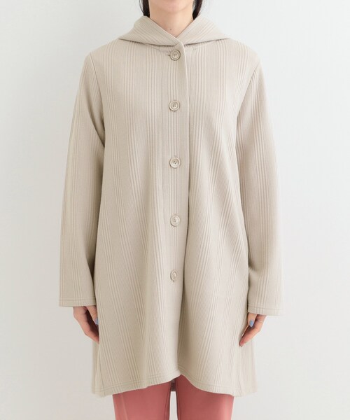 SHOO・LA・RUE（シューラルー）の「【S-LL】体型をカバーしながらスマートに魅せる。ストライプジャカード コーディガン（その他アウター・レディース・グレー/ネイビー/ナチュラル・04/03/02/01）」の18枚目の写真