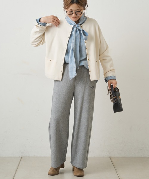 PUAL CE CIN（ピュアルセシン）の「ミラノリブニットカーディガン（カーディガン/ボレロ・レディース・グレー/ブラック/アイボリー・FREE）」の7枚目の写真