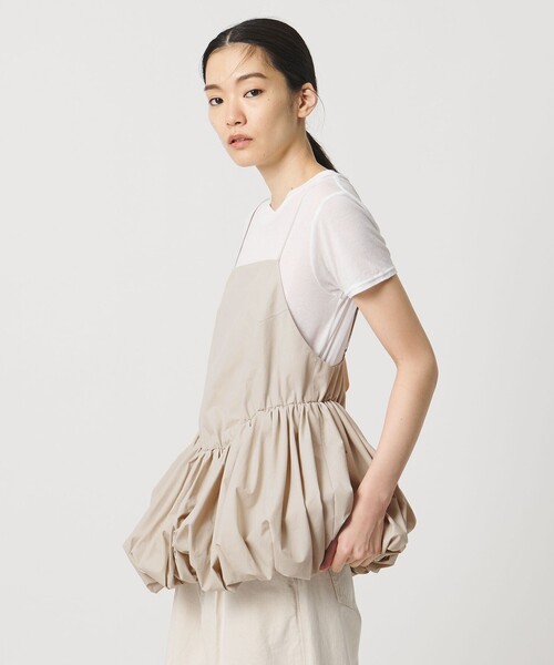 AEWEN MATOPH（イウエン マトフ）の「＜AEWEN MATOPH＞バルーンキャミソールブラウス ‐ ウォッシャブル ‐（シャツ/ブラウス・レディース・ブラック/ベージュ・FREE）」の6枚目の写真