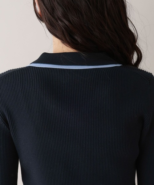 RAGEBLUE(レイジブルー)の「バイカラーリブニットポロカーディガン(カーディガン/ボレロ・レディース・ネイビー/グレー/ホワイト・FREE)」の22枚目の写真