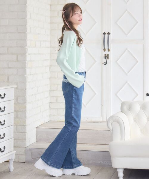 ems excite（エムズエキサイト）の「ポケットレースデニムPT（デニムパンツ・レディース・ブルー/ブラック・SMALL/MEDIUM）」の14枚目の写真