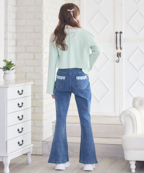 ems excite（エムズエキサイト）の「ポケットレースデニムPT（デニムパンツ・レディース・ブルー/ブラック・SMALL/MEDIUM）」の15枚目の写真