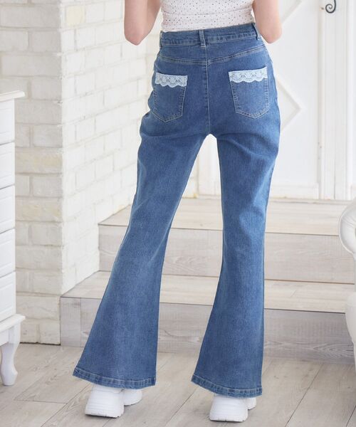 ems excite（エムズエキサイト）の「ポケットレースデニムPT（デニムパンツ・レディース・ブルー/ブラック・SMALL/MEDIUM）」の19枚目の写真