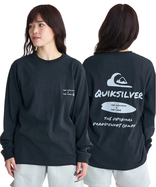 Quiksilver(クイックシルバー)の「QUIKSILVER メンズ/ユニセックス NEW HD LT 長袖Tシャツ ロンT USコットン レギュラーフィット 【2026年春夏モデル】/クイックシルバーバックプリント長袖ロンT(Tシャツ/カットソー・メンズ・ブラック/ホワイト/イエロー/ピンク・MEDIUM/LARGE/X-LARGE)」の1枚目の写真