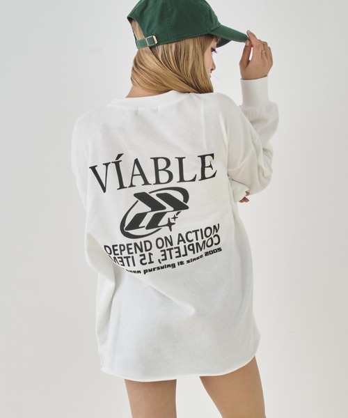 ANAP（アナップ）の「ロゴプリントカットオフミニ裏毛トップス（その他トップス・レディース・ブルー/ブラック/ホワイト・F）」の7枚目の写真