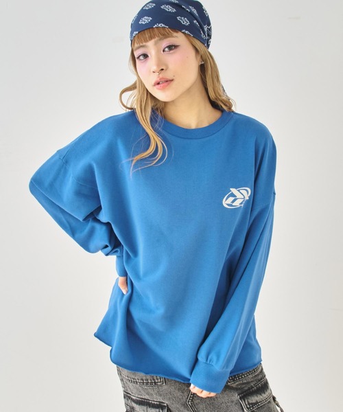 ANAP（アナップ）の「ロゴプリントカットオフミニ裏毛トップス（その他トップス・レディース・ブルー/ブラック/ホワイト・F）」の16枚目の写真