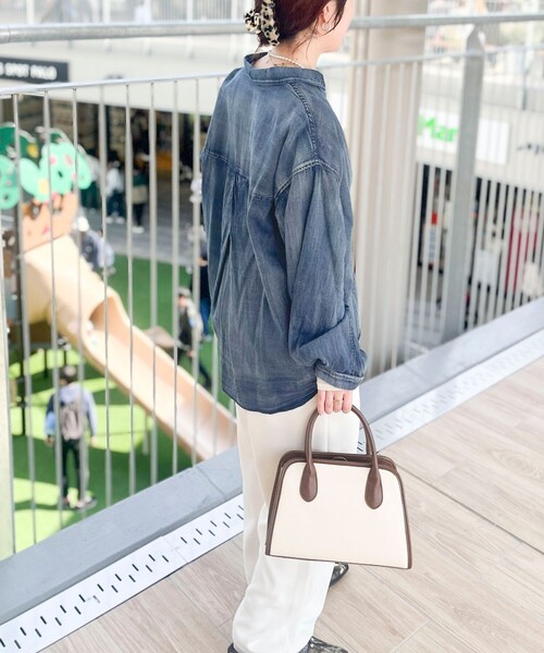 MICO COULIER（ミコクリエ）の「シアーデニムシャツ（シャツ/ブラウス・レディース・ライトブルー/グレー/インディゴブルー・38）」の7枚目の写真