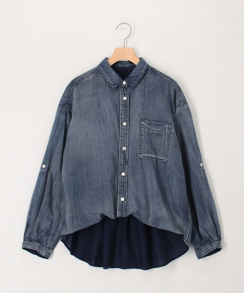 MICO COULIER（ミコクリエ）の「シアーデニムシャツ（シャツ/ブラウス・レディース・ライトブルー/グレー/インディゴブルー・38）」の20枚目の写真