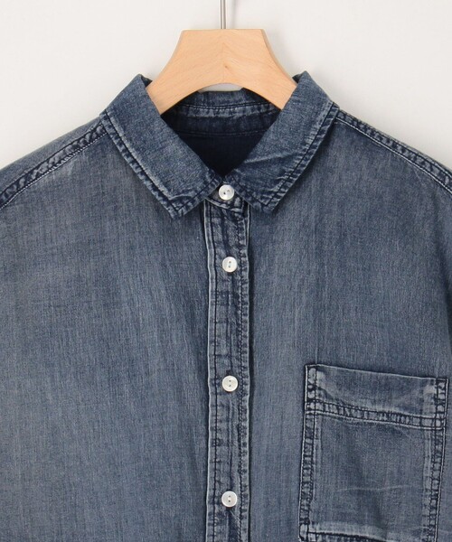 MICO COULIER（ミコクリエ）の「シアーデニムシャツ（シャツ/ブラウス・レディース・ライトブルー/グレー/インディゴブルー・38）」の21枚目の写真