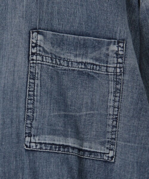 MICO COULIER（ミコクリエ）の「シアーデニムシャツ（シャツ/ブラウス・レディース・ライトブルー/グレー/インディゴブルー・38）」の22枚目の写真