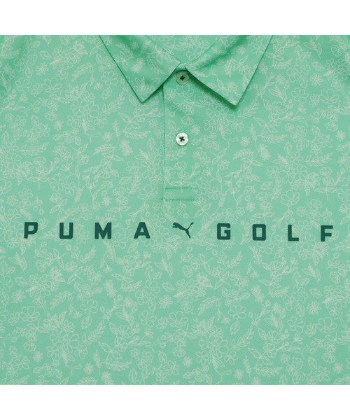 PUMA（プーマ）の「PUMA プーマ メンズ ゴルフ PB ボタニカル 半袖 ポロシャツ（ポロシャツ・メンズ・グリーン系その他/ブラック/パープル系その他3・MEDIUM/LARGE/SMALL/XX-LARGE/X-LARGE）」の8枚目の写真