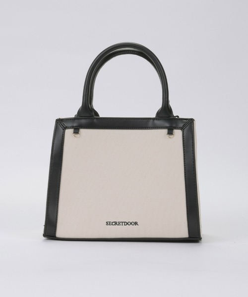 SecretDoor（シークレットドア）の「【500mlペットボトル対応】トートバッグ ショルダーバッグ 2WAY マキアート（トートバッグ・レディース・ピンク/ブラック/ホワイト×ブラック・FREE）」の21枚目の写真