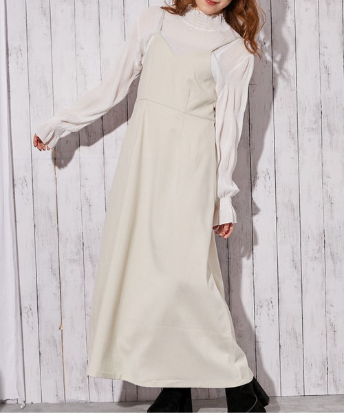 GORGE（ゴージ）の「《麻調・ワンピース＆ショートジャケット》セットアップ／キレイめ×フェミニン／春夏秋／全3色（ワンピース・レディース・アイボリー/ブラック/グレー・F）」の5枚目の写真