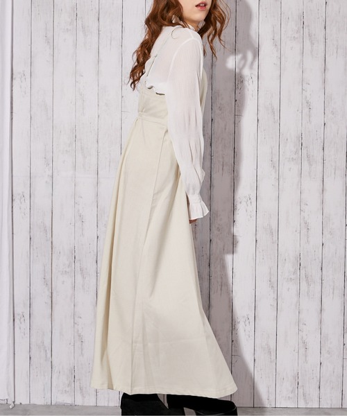 GORGE（ゴージ）の「《麻調・ワンピース＆ショートジャケット》セットアップ／キレイめ×フェミニン／春夏秋／全3色（ワンピース・レディース・アイボリー/ブラック/グレー・F）」の6枚目の写真