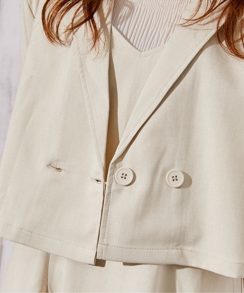 GORGE（ゴージ）の「《麻調・ワンピース＆ショートジャケット》セットアップ／キレイめ×フェミニン／春夏秋／全3色（ワンピース・レディース・アイボリー/ブラック/グレー・F）」の12枚目の写真