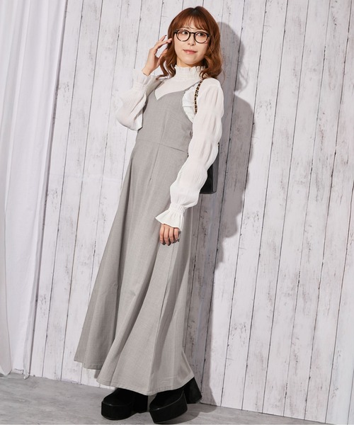GORGE（ゴージ）の「《麻調・ワンピース＆ショートジャケット》セットアップ／キレイめ×フェミニン／春夏秋／全3色（ワンピース・レディース・アイボリー/ブラック/グレー・F）」の13枚目の写真