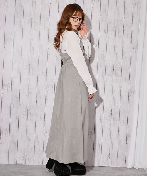 GORGE（ゴージ）の「《麻調・ワンピース＆ショートジャケット》セットアップ／キレイめ×フェミニン／春夏秋／全3色（ワンピース・レディース・アイボリー/ブラック/グレー・F）」の14枚目の写真