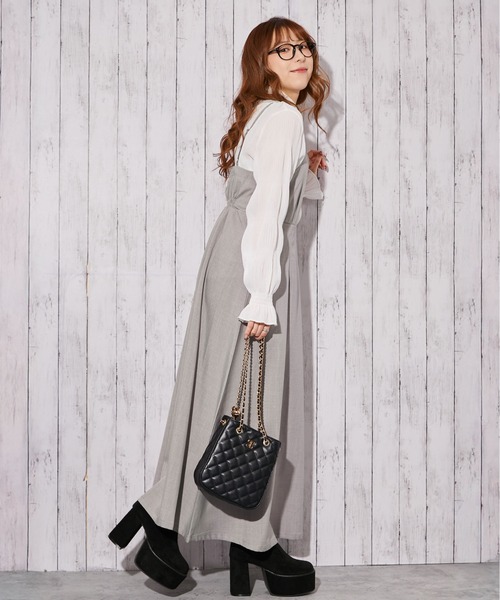 GORGE（ゴージ）の「《麻調・ワンピース＆ショートジャケット》セットアップ／キレイめ×フェミニン／春夏秋／全3色（ワンピース・レディース・アイボリー/ブラック/グレー・F）」の15枚目の写真
