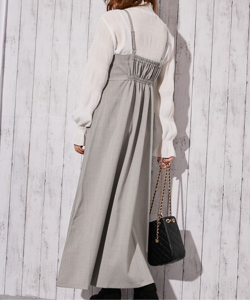 GORGE（ゴージ）の「《麻調・ワンピース＆ショートジャケット》セットアップ／キレイめ×フェミニン／春夏秋／全3色（ワンピース・レディース・アイボリー/ブラック/グレー・F）」の16枚目の写真