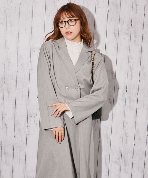 GORGE（ゴージ）の「《麻調・ワンピース＆ショートジャケット》セットアップ／キレイめ×フェミニン／春夏秋／全3色（ワンピース・レディース・アイボリー/ブラック/グレー・F）」の18枚目の写真