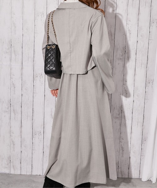 GORGE（ゴージ）の「《麻調・ワンピース＆ショートジャケット》セットアップ／キレイめ×フェミニン／春夏秋／全3色（ワンピース・レディース・アイボリー/ブラック/グレー・F）」の21枚目の写真