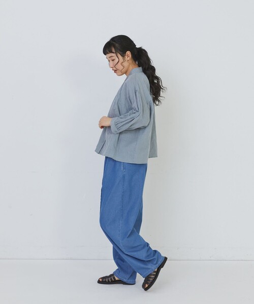 conges payes ADIEU TRISTESSE(コンジェ ペイエ アデュートリステス)の「コットンリネンギャザーシャツ(シャツ/ブラウス・レディース・ベージュ/イエロー/ミント・38)」の17枚目の写真