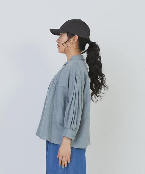 conges payes ADIEU TRISTESSE（コンジェ ペイエ アデュートリステス）の「コットンリネンギャザーシャツ（シャツ/ブラウス・レディース・ベージュ/イエロー/ミント・38）」の11枚目の写真