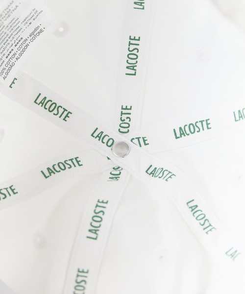 LACOSTE（ラコステ）の「LACOSTE/ラコステ カーブバイザー 刺繍ワッペン コットン6パネルキャップ 2026年春夏（キャップ・キッズ・ホワイト/ネイビー・FREE）」の5枚目の写真