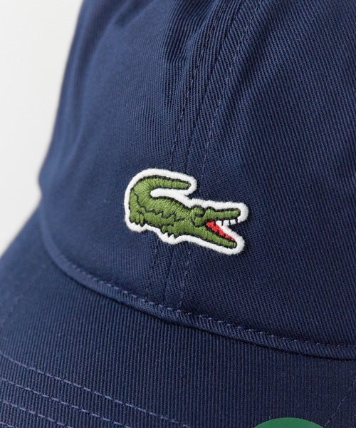 LACOSTE（ラコステ）の「LACOSTE/ラコステ カーブバイザー 刺繍ワッペン コットン6パネルキャップ 2026年春夏（キャップ・キッズ・ホワイト/ネイビー・FREE）」の10枚目の写真