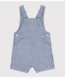 ストライプショートサロペット