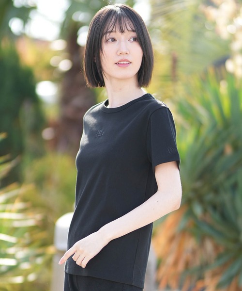 NEW ERA(ニューエラ)の「NEW ERA/ニューエラ レディース 半袖 クロップドTシャツ WS SS TEE FLAG(Tシャツ/カットソー・レディース・ブラック/ホワイト・S/M)」の9枚目の写真