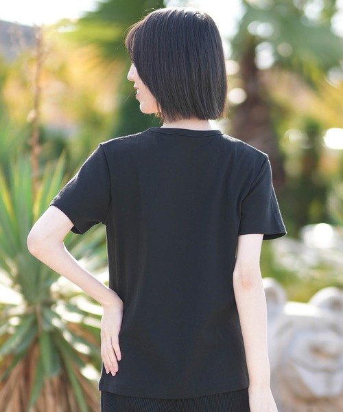 NEW ERA(ニューエラ)の「NEW ERA/ニューエラ レディース 半袖 クロップドTシャツ WS SS TEE FLAG(Tシャツ/カットソー・レディース・ブラック/ホワイト・S/M)」の10枚目の写真