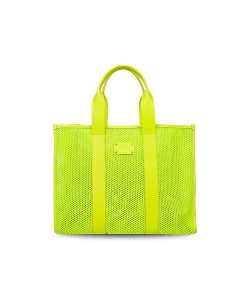 MSGM(エムエスジーエム)の「MSGM メッシュラージトートバッグ(トートバッグ・レディース・ライム・ONE SIZE)」の1枚目の写真