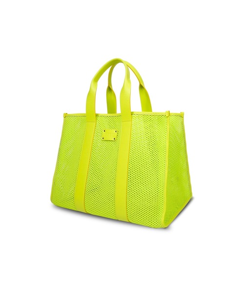 MSGM(エムエスジーエム)の「MSGM メッシュラージトートバッグ(トートバッグ・レディース・ライム・ONE SIZE)」の3枚目の写真