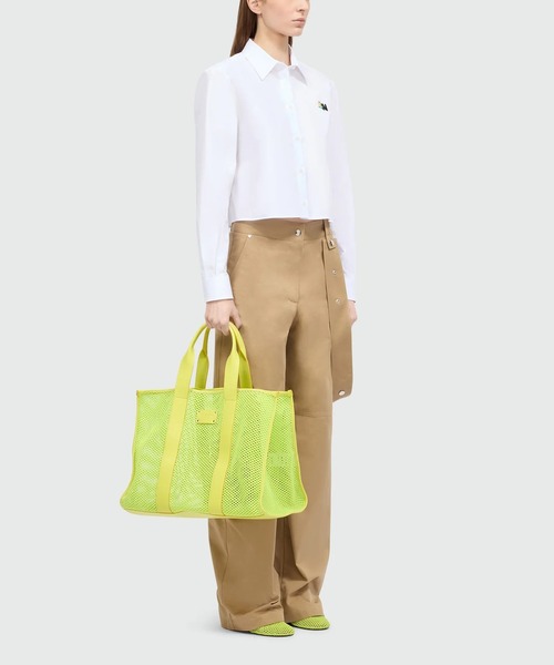 MSGM(エムエスジーエム)の「MSGM メッシュラージトートバッグ(トートバッグ・レディース・ライム・ONE SIZE)」の7枚目の写真