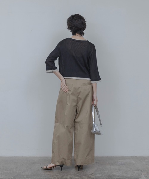 Eimee Law(エイミーロウ)の「レイヤードライクハーフスリーブカーディガン(カーディガン/ボレロ・レディース・ベージュ/ブラック/グレー・FREE)」の12枚目の写真
