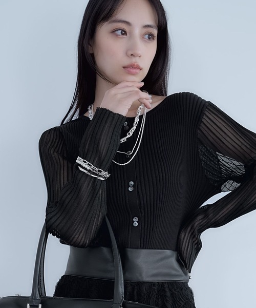 HARE（ハレ）の「2Pデザインチェーンブレス(HARE)（ブレスレット・レディース・ホワイト/シルバー・FREE）」の5枚目の写真