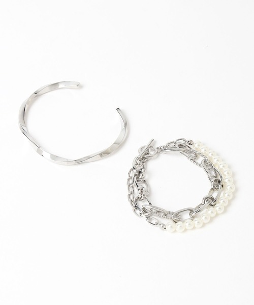 HARE（ハレ）の「2Pデザインチェーンブレス(HARE)（ブレスレット・レディース・ホワイト/シルバー・FREE）」の13枚目の写真