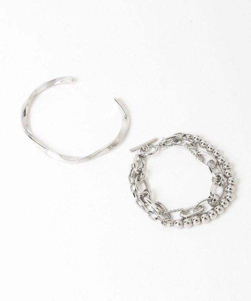 HARE（ハレ）の「2Pデザインチェーンブレス(HARE)（ブレスレット・レディース・ホワイト/シルバー・FREE）」の14枚目の写真