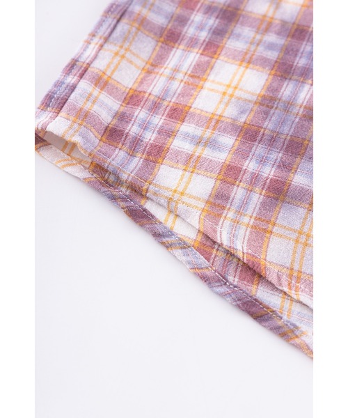 SUPPLIER(サプライヤー)の「チェックシャツ|Rhinestone Cross Check Shirt|SUPPLIER(シャツ/ブラウス・メンズ・ブルー/ピンク・SMALL/MEDIUM/LARGE/X-LARGE)」の4枚目の写真