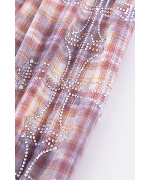 SUPPLIER(サプライヤー)の「チェックシャツ|Rhinestone Cross Check Shirt|SUPPLIER(シャツ/ブラウス・メンズ・ブルー/ピンク・SMALL/MEDIUM/LARGE/X-LARGE)」の17枚目の写真