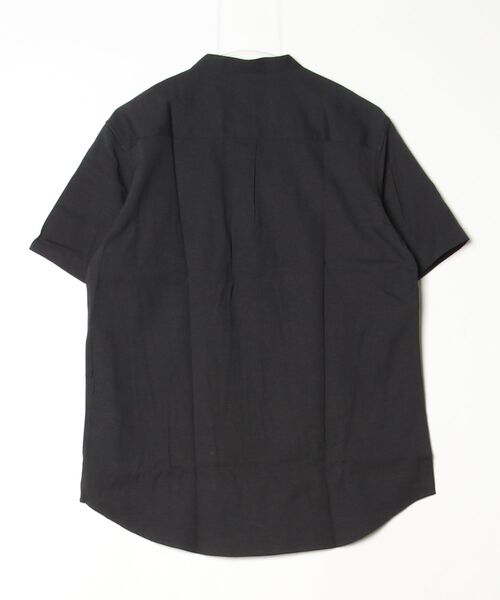 ARCADE（アーケード）の「春 バンドカラー 半袖 オックスフォードシャツ/選べるマルチ釦&ノーマル釦（シャツ/ブラウス・メンズ・サックスブルー系1/ホワイト系2/ホワイト系1/ネイビー系2/ブラック系2/ネイビー系1/ブラック系1/サックスブルー系2・M/LL/L）」の20枚目の写真