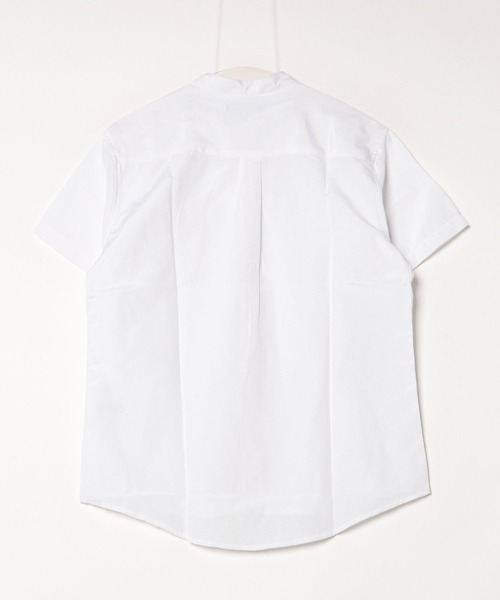 ARCADE（アーケード）の「春 バンドカラー 半袖 オックスフォードシャツ/選べるマルチ釦&ノーマル釦（シャツ/ブラウス・メンズ・サックスブルー系1/ホワイト系2/ホワイト系1/ネイビー系2/ブラック系2/ネイビー系1/ブラック系1/サックスブルー系2・M/LL/L）」の19枚目の写真