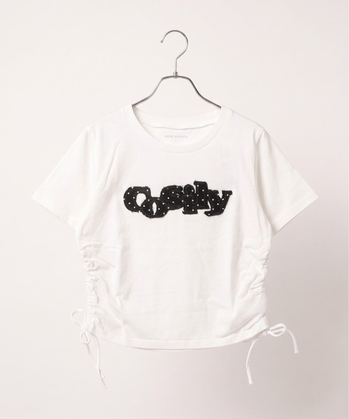 repipi armario(レピピ アルマリオ)の「ワッペンシャーリングTシャツ【綿100%】(Tシャツ/カットソー・キッズ・ブラック/イエロー/ピンク/オフホワイト/その他7/ブラック系その他/ホワイト・SMALL/MEDIUM/LARGE)」の7枚目の写真