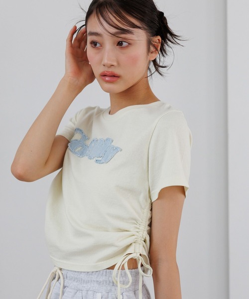 repipi armario(レピピ アルマリオ)の「ワッペンシャーリングTシャツ【綿100%】(Tシャツ/カットソー・キッズ・ブラック/イエロー/ピンク/オフホワイト/その他7/ブラック系その他/ホワイト・SMALL/MEDIUM/LARGE)」の10枚目の写真